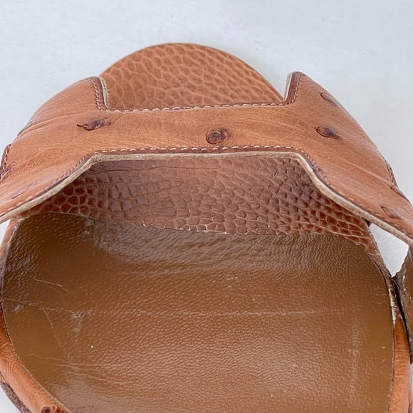 HERMES Ostrich Leather Slingbacks - Tan - Picture 15 of 16